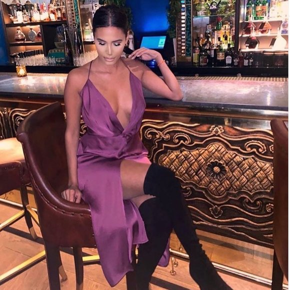 zara plum dress